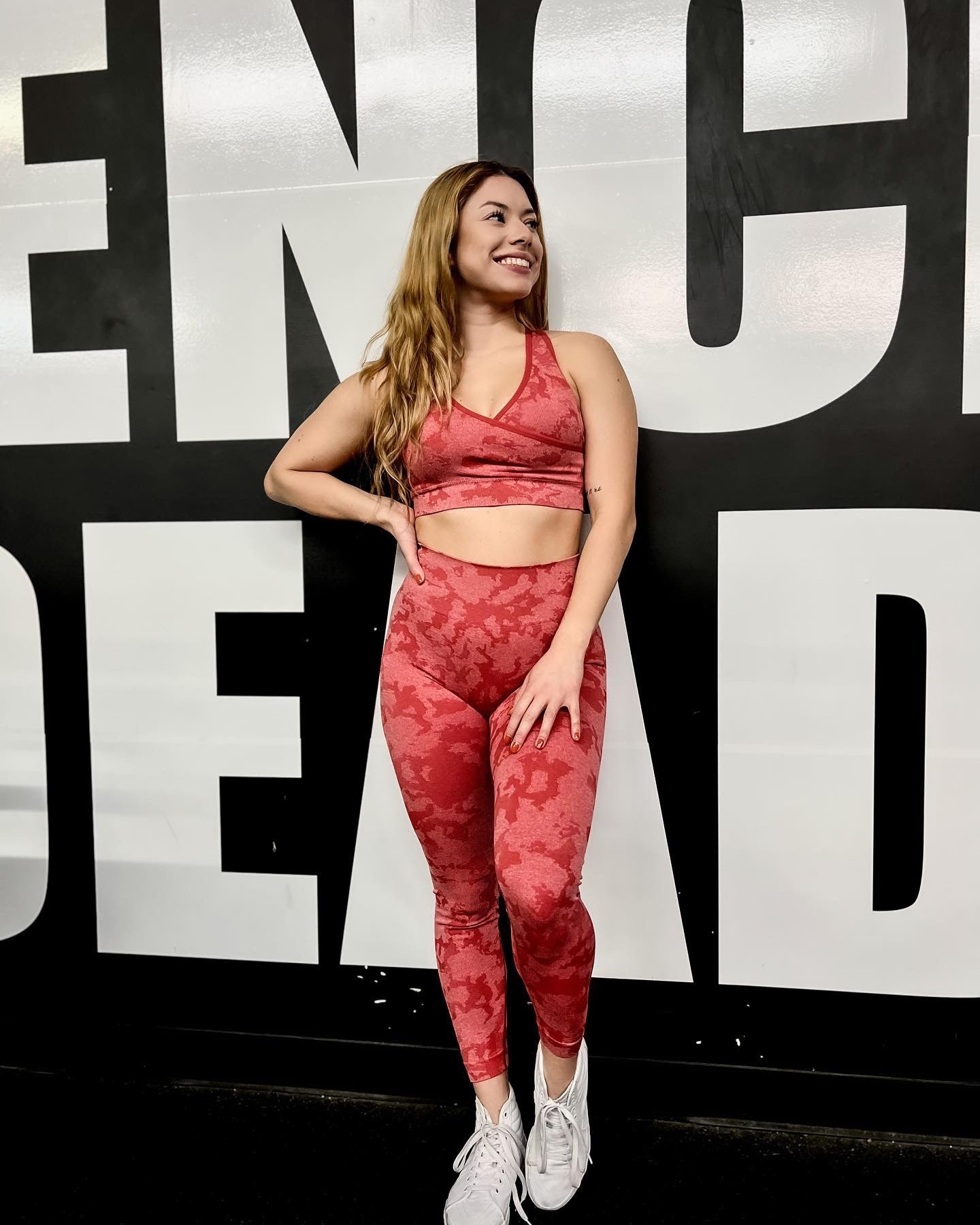 Red Camo Sports Bra