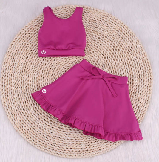 Magenta Skirt Set